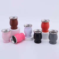 Tasse à Yerba Maté en Acier Inoxydable Isotherme 8oz avec Logo Personnalisé et Paille Bombilla – Ensemble Maté Réutilisable pour Cadeau de Fête