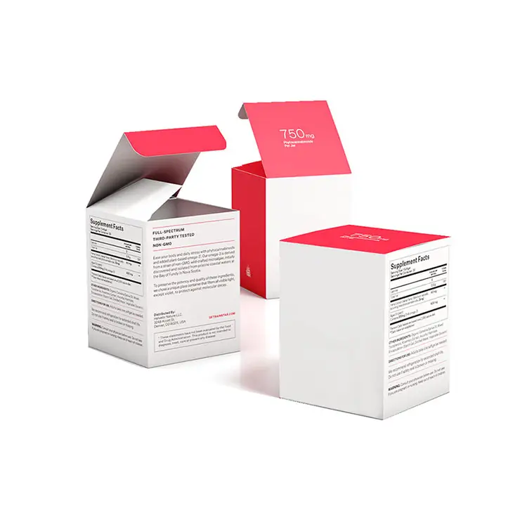 Custom Full Color Gedrukt Vierkante Kleine Huidverzorgingsproducten Opvouwbare Karton Papier Bad Bom Verpakking