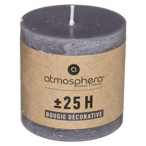 เทียนกลม OLIA สีเทาเข้ม ขนาดเส้นผ่านศูนย์กลาง 6.7 ซม. สูง 7 ซม. - Product Image 1