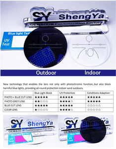 <span class=keywords><strong>1.56</strong></span> HMC Tròng kính quang học đổi màu chống ánh sáng xanh Tròng kính quang học đổi màu chống ánh sáng xanh theo toa Chất liệu <span class=keywords><strong>CR39</strong></span> Nhà sản xuất Tròng kính quang học - Product Image 5