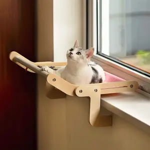 MewooFun-سرير خشبي معلق للقطط, لا سلكي ، نافذة ، للقطط ، عرض ساخن