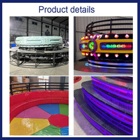 Manège Disco Stationnaire 24 Places avec Toit Pare-Soleil Complet et Éclairage LED Personnalisé – Machine d'Amusement CrazyDisco pour Projets de Sites Touristiques