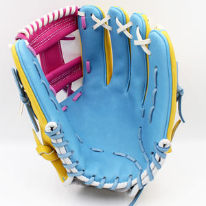 Guantes De Beisbol Personalizados <span class=keywords><strong>Sky</strong></span> Blue Kip Leather Dual Welting Baseball Softball Guante - Product Image 6
