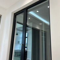 Grand cadre moderne personnalisé en aluminium pour l'extérieur des baies vitrées fixes et des fenêtres en arc avec balançoire Style ouvert Matériau en alliage durable