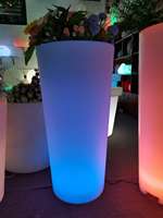 Lampu LED Natal Dekorasi Pot Bunga Tinggi Bulat 81cm Spotlight untuk Upacara Pernikahan Taman Fokus