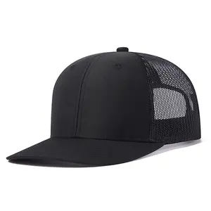 Özel nakış Mens Snapback şapka boş düz Trucker file şapka OEM yüksek kaliteli kamyon şoförü şapkaları toptan spor örme file şapka