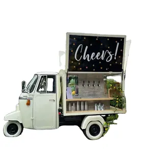 2024 APE güzel ikram servisi treyleri bira Bar Vintage aperatif olaylar için gıda kamyoneti dondurma arabası mobil Bar kamyon