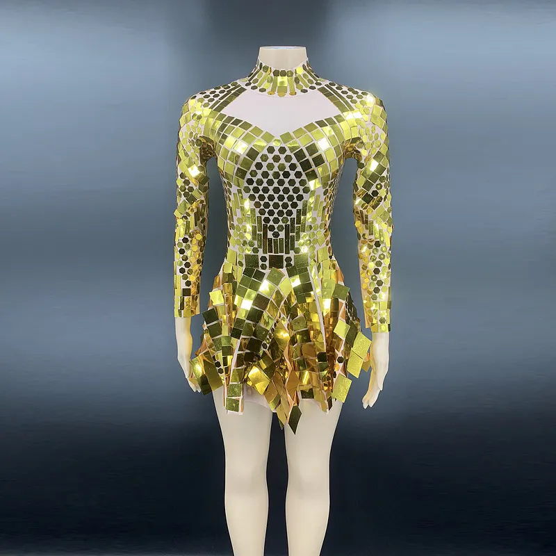 NOVANCE Y1848-D primavera abbigliamento per le donne 2022 scintillante cristallo diamante paillettes vestito latino partito fase Mini gonna dorata