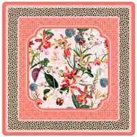 Tapis de jeu de mahjong vert olive peint à la main avec hortensia blanc, tapis de table antidérapant en caoutchouc absorbant les chocs