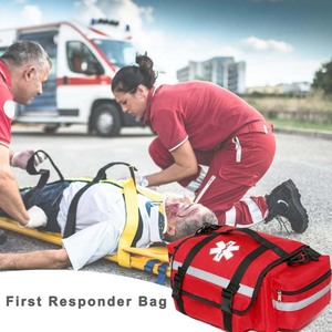 Sac de premiers soins vide, sac médical de traumatologie pour l'urgence, sac de transport d'épaule d'urgence avec bande réfléchissante pour l'extérieur - Product Image 3