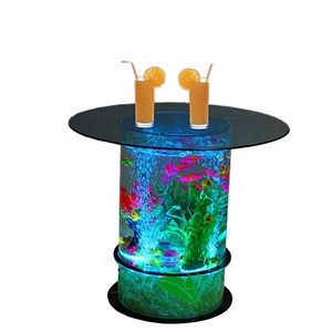 Table de bar moderne multifonctionnelle en acrylique avec fontaine d'eau et aquarium pour le salon - Product Image 4