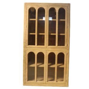 2023 מוכר פופולרי בסגנון אירופה סגנון עץ זכוכית מוצק ארון סלון - Product Image 2