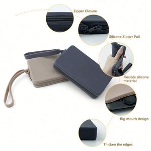 Compact Wireless Magnetic Case Data Cable Portable <b>Silicone</b> <b>Waterproof</b> Card Holder Pouch for Power & Bank Cards - Product Image 3