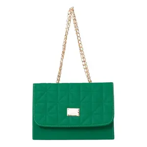Sac fourre-tout vert matelassé pour femme Fana Melina, imprimé losanges, avec chaîne, grande capacité, fermeture à rabat, style luxueux - Product Image 5