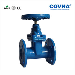 Vanne à boisseau sphérique en fonte industrielle, joint dur durable, tige montante manuelle, tige non montante, résistante aux hautes températures pour embouchure à bride - Product Image 1