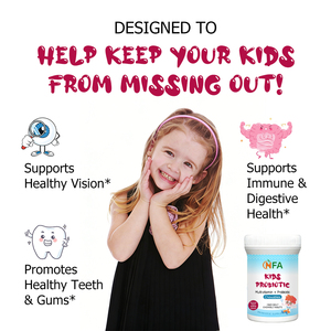 Tabletas Masticables Multivitamínicas Probióticas para Niños con Frutas Naturales que Favorecen el Crecimiento Saludable y Promueven Dientes Sanos - Product Image 5