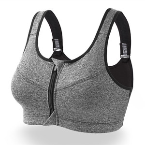 Soutien-gorge de sport antichoc pour femme avec fermeture éclair frontale, sans armatures, respirant, pour la course et le fitness, vente en gros - Product Image 2