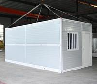 Maison pliable en structure acier avec isolation en laine de roche et plancher en panneaux de ciment, assemblage en 4 heures