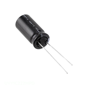 Condensateur à traversée de circuit (THC) 2200 µF 20% 16V RADIAL UVY1C222MPD, canal fabricant, type aluminium - Product Image 1