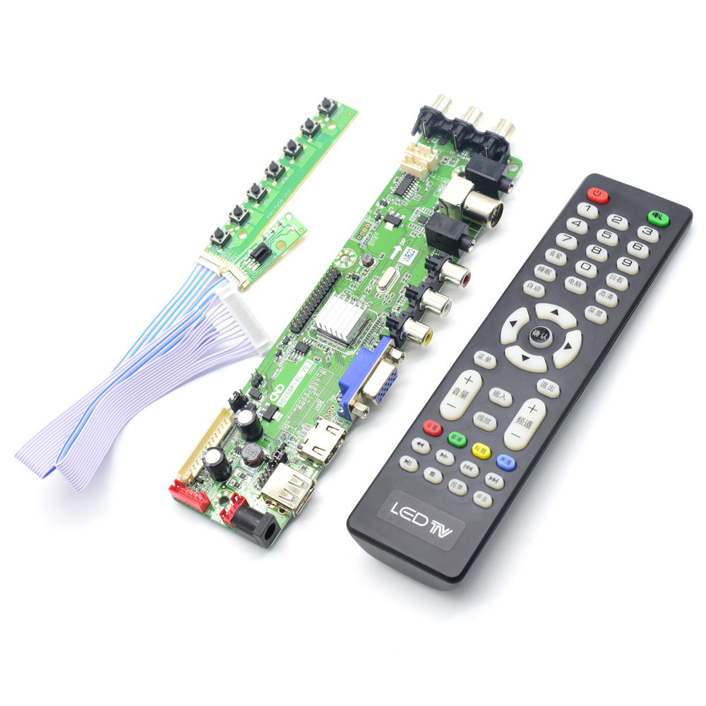 HDV56R-AL V2.2 V56 Universal TFT LED TV Mainboard LCD Controller Board para TVs SKD Kits e Peças