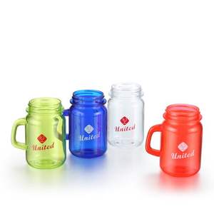 26oz Plastic Mason <b>Jars</b> with Lids and Straws Break Resistant Portable Handle for Home Party and Adults <b>Water</b> Cup Kids - Product Image 4