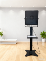 Penjualan panas Metal Mirror Photo Booth dengan pilihan Kamera, Lampu Strip Kolom, Daya USB/Bluetooth/Wi-Fi, Dilengkapi dengan flight case.