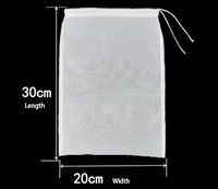 Nouveaux sacs filtrants populaires en nylon à cordon de serrage, maille haute précision 80 microns 15x20cm, pour lait, lait de soja et lait végétal