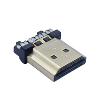 Connecteur USB-A Mâle Plaqué Or, Interface Multimédia HD, Prise Mâle à Double Boucle, Connecteur 20 Broches