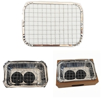 Vente directe d'usine : Grille de barbecue jetable avec boîte en aluminium, barbecue simple adapté aux grillades en plein air