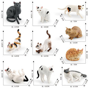 Simüle Pet kedi hayvan modeli heykelcik çocuklar bilişsel oyuncak turuncu kedi hayvan oyuncak - Product Image 4