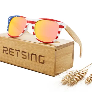 Engraving Brand Logo Bamboo Sunglasses Polarized Plastic Glasses