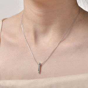 Pendentif en forme de balle en moissanite VVS D GRA 925, bijoux tendance, argent pur plaqué or, collier en forme de balle pour cadeaux romantiques - Product Image 2