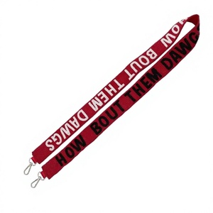 CRYSTAL CRAFT How Bout Them Dawgs Sangle en sangle tissée perlée rouge, accessoire de sac à main vintage et écologique - Product Image 1