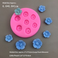 Mini moule en silicone Fleur de cerisier 3D pour pâtisserie, mousse, gâteau, fondant, gypse, résine, décoration DIY, qualité alimentaire, antiadhésif
