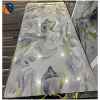 Panneau PVC UV texturé 3D moderne et imperméable pour mur d'accentuation d'hôtel et de salon, et décor de fond TV