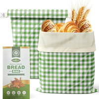 Sac à pain réutilisable écologique en cire d'abeille, pochette de conservation alimentaire biodégradable en coton et lin pour pain au levain fait maison, baguette, pâtisserie