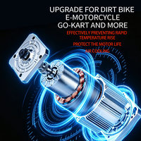 Kunray KR10 Upgrade Brushless Motor for Electric Motorcycle 72V Aluminum 42N.M for Torque 100-150A for Current 420 9T Sprocket