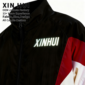 Custom Logo Color Block Winter <b>Thin</b> Windbreaker <b>Men</b> High Street Patchwork Track <b>Jacket</b> Waterproof Lightweight Loose Fit Bomber - Product Image 3