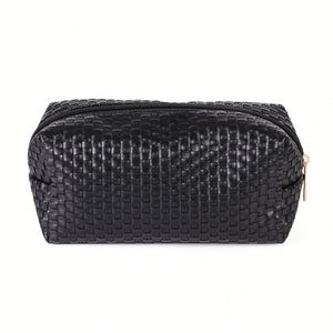 Trousse de Maquillage Homme en Cuir PU, PVC et Polyester/Nylon, Fermeture Éclair, Impression Numérique Noire, Marque OEM, Pratique - Product Image 5