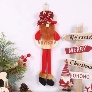 Factory Wholesale Low MOQ Handmade Xmas Ornament - Premium Fabric Holiday Decor Long-legged Faceless <b>Santa</b> - Product Image 2