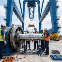 Arbre de roue de déplacement de grue forgé sur mesure en 42CrMo, certifié ISO9001, pour rouleau de grue portique