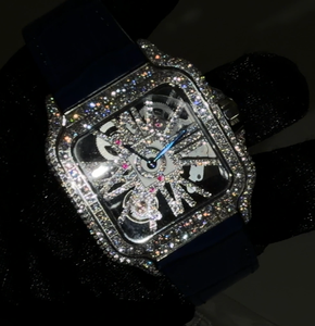 Reloj de Cuarzo Automático con Diamantes y Esfera Numérica de Moissanita de Color Moderno para Hombre, 5 BAR, Cuadrado, Reloj de Moissanita para Hombre - Product Image 2