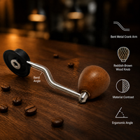 Moulin à café manuel à réglage interne, double roulement, portable, à meules coniques pour expresso et cafetière Moka, vente en gros directe usine