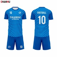 Ensemble de maillots de football personnalisés, sublimation, respirant, séchage rapide, polyester, qualité professionnelle, impression personnalisée