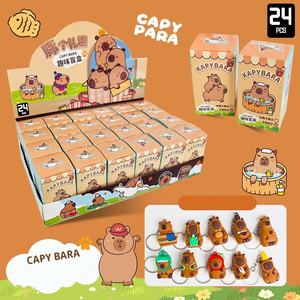 畅销水豚图24件/套聚氯乙烯钥匙扣吊坠惊喜礼品盲盒儿童节新奇礼品学生奖 - Product Image 2