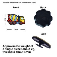Breloques en caoutchouc souple PVC pour enfants, thème camions de chantier, pour DIY, épingles de chaussures, ornements et accessoires pour véhicules d'ingénierie