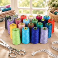 Fil à coudre en polyester pour tricotage, scellage et crochet, en carton complet
