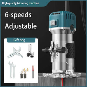 เครื่องเราเตอร์ไม้แบบพกพา KHC 800W เครื่องตัดแต่งไม้ไฟฟ้า 6 ระดับความเร็ว พร้อมหัวกัดสำหรับงาน DIY ใช้ไฟ 220V/110V รับประกัน 2 ปี - Product Image 4