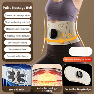 <span class=keywords><strong>Appareil</strong></span> de fitness abdominal Ems Small, masseur électrique chauffant pour la taille et l'abdomen à domicile, ceinture chauffante pour la taille - Product Image 4