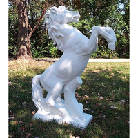 Vente en gros d'accessoires d'événement de haute qualité Grandes sculptures de chevaux Statues de chevaux grandeur nature en fibre de verre en résine à vendre